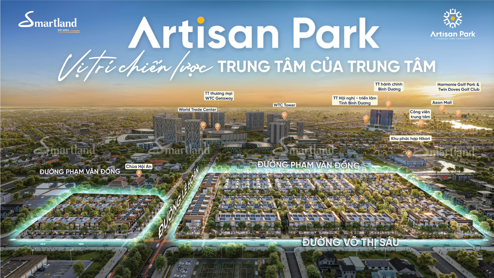 vị trí dự án artisan park